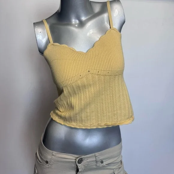 ❌SOLD❌ Wilfred Yellow Cropped Tank Top - Picture 2 of 6